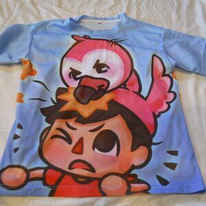 Flamingo You Tube Boys Size Small Blue Short Sleeve Shirt - Runs Bigger